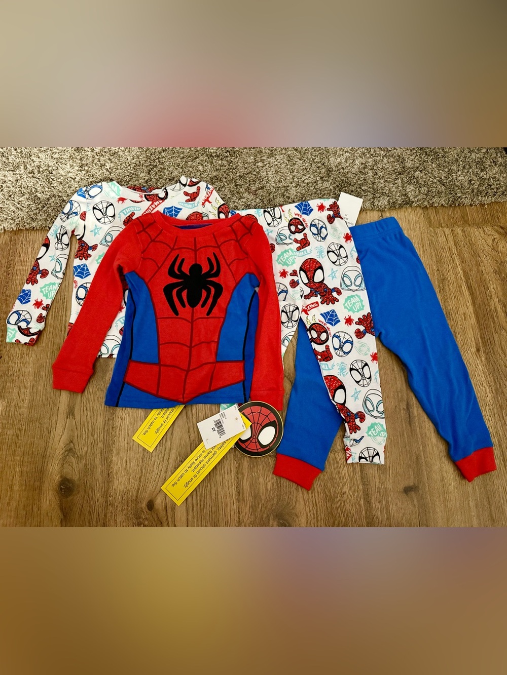 Kids Spider-Man Pajama Set - Red & Blue